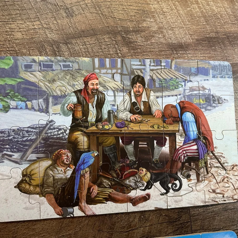 T.S. Shure Pirate Puzzles 2 set, wooden boxed set
